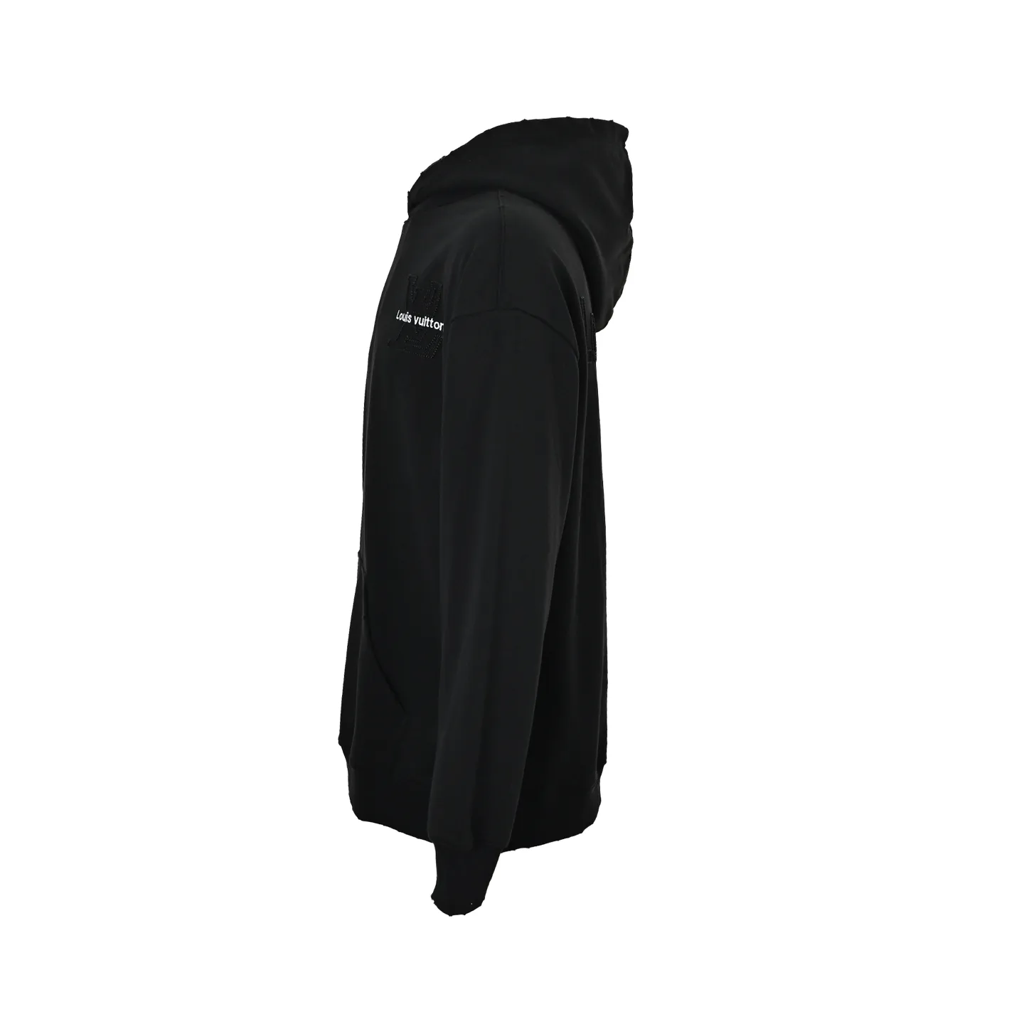 Louis Vuitton/Louis Vuitton tatami embroidered letter logo hole hooded sweatshirt